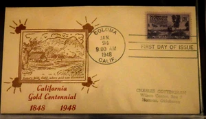 VTG, First Day Cover, "California Gold Rush," (Cancelled Coloma, CA) 01-24-1948 - Picture 1 of 3