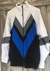 Rauw Alejandro Mens Saturno World Tour Colorblock Track Jacket Size M Blue - Picture 1 of 18
