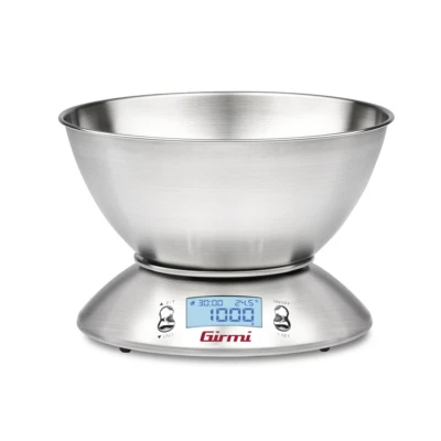 Girmi Bilancia Da Cucina Elettronica PS85 Con Ciotola Inox, Timer, Col Argento - Immagine 1 di 4