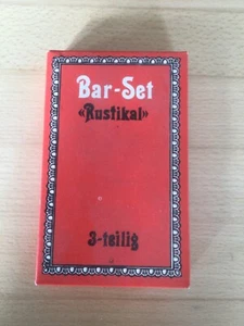 Bar Set Rustikal 3-teilig Retro 1970er Jahre Flaschenöffner Selten Sammeln Holz - Bild 1 von 2
