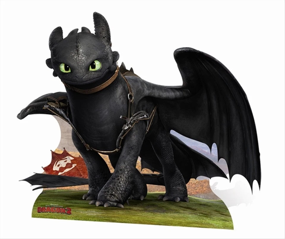 Toothless Cómo entrenar a tu dragón 2 enorme RECORTE DE CARTÓN standee standup! Foto 1 de 1