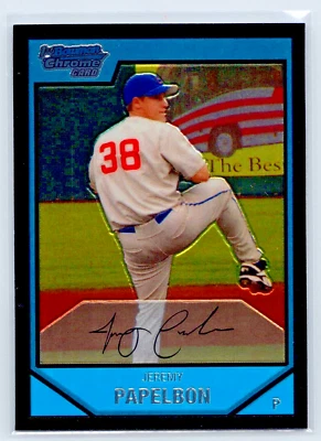 2007 Bowman Chrome Jeremy Papelbon 1st BC6 Free Shipping - Image 1 of 2