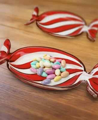 Godinger Red Peppermint Wrapper Trays, Set of 2, Original Price $64.00 - Image 1 of 3