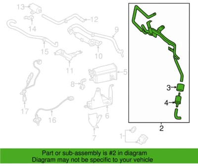Conjunto de manguera de emisiones - Mitsubishi (1632A355) 14-20 Outlander Foto 1 de 2