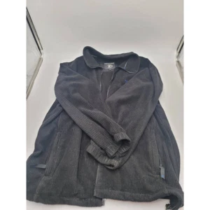 Zero Fahrenheit Mens Jacket Black Corduroy Front Zipper Pockets Long Sleeve L - Picture 1 of 3