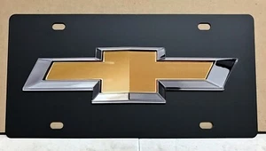 Chevrolet Bowtie carbon stainless steel vanity license plate tag Chevy - Bild 1 von 1