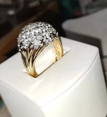 Ross Simons 18K Yellow gold vermeil Sterling silver flower boost bloom Ring - Image 1 of 4