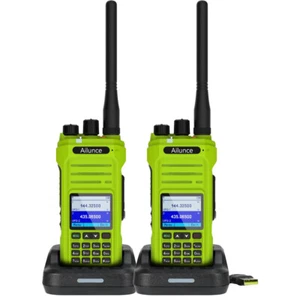 2*Ailunce HA1G GMRS 5W IP67 Rugged Walkie Tadlkie 256 Channels NOAA Green - Picture 1 of 8
