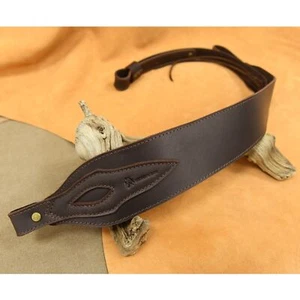 Imbracatura da trasporto per fucile in vera pelle, tracolla per fucile con foro di riposo - Foto 1 di 60