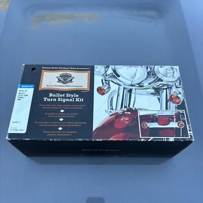 KIT DE INTERMITENTE LED BALA DELANTERA/TRASERA 360 TWIN HARLEY DAVIDSON CON SOPORTES DE HORQUILLA 4X Foto 1 de 4