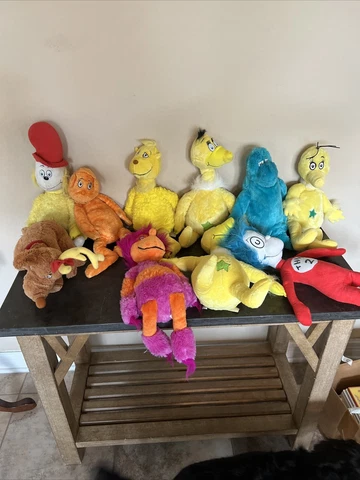 LOT 11 Kohls Cares Dr Seuss plush  The Cat In The Hat, Yellow Polka more Cover