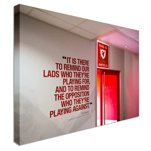 Liverpool Anfield Dressing Room Canvas Wall Art Picture Print - Picture 1 of 1