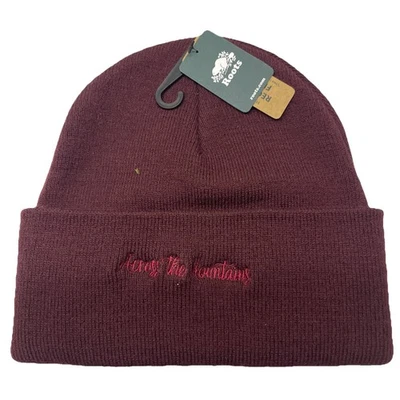 КОРНИ Beanie часы крышка с манжетами толщиной через гору вышитый бордовый - Изображение 1 из 4