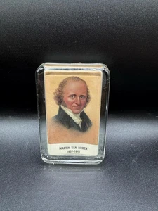 Vintage Presidental Glas Briefbeschwerer - Martin Van Buren - Bild 1 von 3