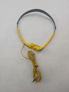 Vintage Sony Sports MDR-W14 Walkman Headphones Lightweight Head Phones Yellow - Picture 1 of 5