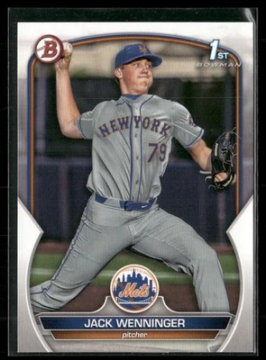 Jack Wenninger 2023 Bowman Draft New York Mets #BD-68 - Image 1 of 2