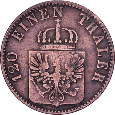 [#638918] German States, PRUSSIA, Friedrich Wilhelm IV, 3 Pfennig, 1860, Berlin, - Image 1 of 2