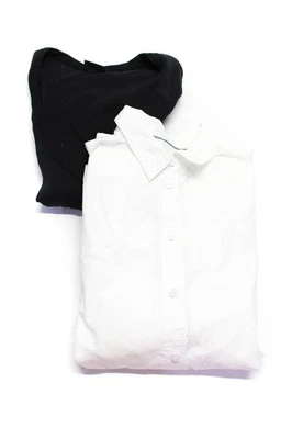 Blusa Bogner J Crew feminina preta gola V manga longa tamanho 40 8 lote 2 - Imagem 1 de 3