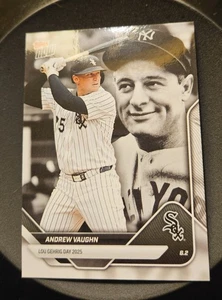 2025 Topps Now Lou Gehrig Day - Andrew Vaughn #LGD-AV /4188 - Bild 1 von 2