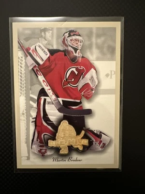 2003-04 Upper Deck Bee Hive - Palos usados en juegos borde beige Martin Brodeur #BE-5 Foto 1 de 2