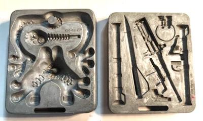 Two 1965 Mattel Creepy Crawler Molds; 1. Hands, Feet, and Club; 2. Weaponry - Image 1 of 4