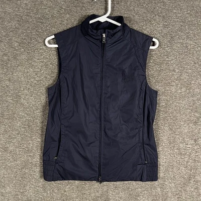 Ralph Lauren Golf Womens Vest BIG PONY Full Zip Sleeveless Jacket Blue Size S - Image 1 of 4