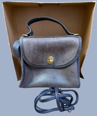 Bolso Bandolera Bolso Coach Regina #9983 Cuero Negro Con Etiqueta Vintage Años 90 Foto 1 de 4