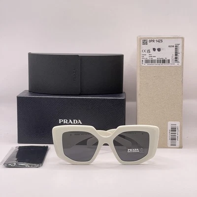 Prada Womens Geometric Butterfly Full Rim Sunglasses SPR14Z White Pre-Owned - Image 1 of 4