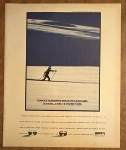1990 Smith Sport Optics Sun Glasses Cross Country Skiing 90s Print Ad - Picture 1 of 2