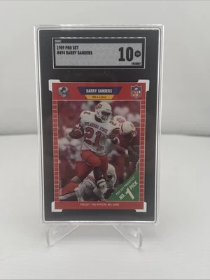 Juego profesional Barry Sanders #494 1989 radiocontrol novato SGC 10 gemas como nuevo Foto 1 de 2