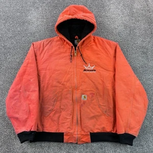 Vintage Carhartt Jacke Herren XL Orange Canvas Kapuze Stepp Gefüttert J140 BLZ - Bild 1 von 8