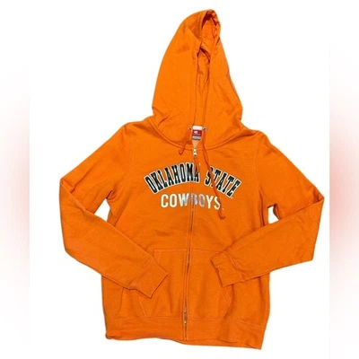 OSU Oklahoma State University Mujer’s Talla Grande Naranja Logo Cremallera Sudadera con Capucha Foto 1 de 4