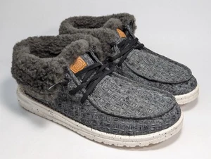 Hey Dude Wendy Fold Stitch Cozy Black Shoes Sneakers Women's Size 7 - Picture 1 of 22