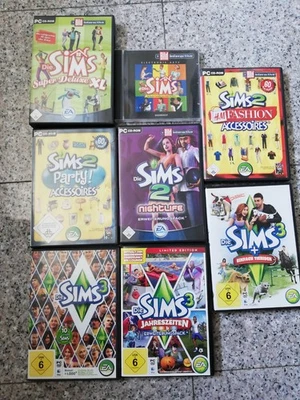 Die Sims Spiele Teil 1, 2 und 3 Plus Add-ons Sammlung Konvolut PC - Bild 1 von 4