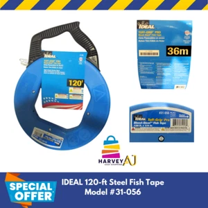 IDEAL 120' TUFF-GRIP PRO (Blued Steel) Fish Tape, Model 31-056 New!!! - Picture 1 of 3