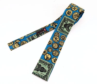 Corbata vintage de algodón con fondo cuadrado para hombre con tema de dinero Gallo de los años 50 Foto 1 de 4