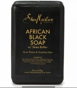 3 X Shea Moisture African Black Bar Soap With Shea Butter, 8 oz Bar - Picture 1 of 11