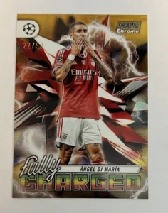 2024 Topps Chrome Stadium Angel Di Maria Fully Charged Gold /50 FC-ADM - Picture 1 of 2
