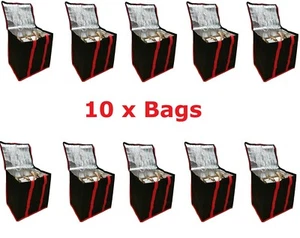 10 x Bolsa para llevar de comida caliente 13x12x10inc Kebab indio chino papas fritas de pescado - Imagen 1 de 10