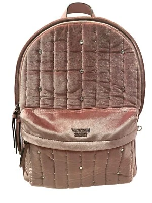 Victoria’s Secret Bling Velvet Rhinestone Designer Backpack PINK - Image 1 of 4