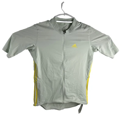 Adidas Cycling Jersey Short Sleeve Green Yellow Men`s Size Large HM6428 - Image 1 of 4