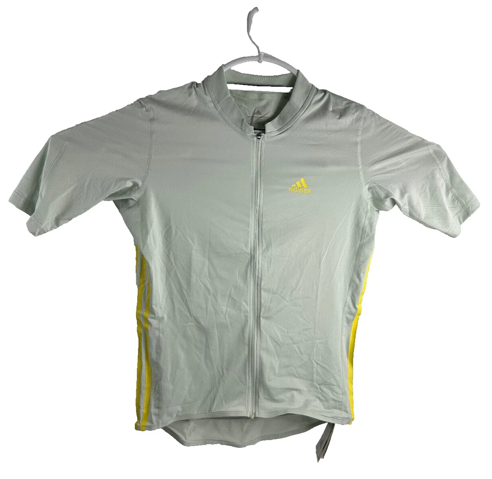 Camiseta deportiva de ciclismo Adidas manga corta verde amarilla para hombre talla grande HM6428 Foto 1 de 4