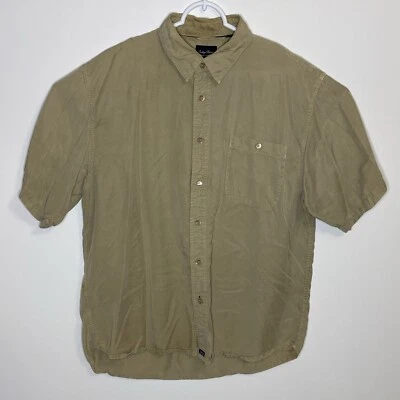 Indigo Palms L Men's Lightweight Brown Short Sleeve Casual Shirt - Image 1 of 4