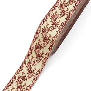 9 Meters Floral Embroidered Ribbon Bias Tape Trimmings Edging Chinese Retro - Picture 1 of 16