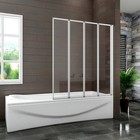 4 Fold Folding Bath Shower Screen 800x1400 Bathroom Glass Door Transparent Panel