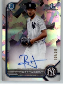 2022 Bowman Chrom Prospect Auto Atomrefraktoren #CPARV Randy Vasquez/100 - Bild 1 von 2