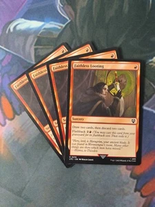 Faithless Looting x 4 | 7% Off 2+ | UB: Lord of the Rings | NM | MTG - Picture 1 of 1
