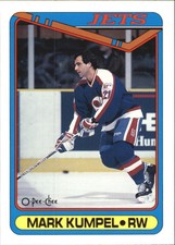 1990-91 O-Pee-Chee Jets Hockey Card #444 Mark Kumpel RC