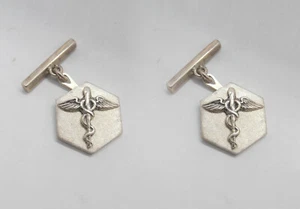 Order Wind Rose Pharmacists: Cufflinks Silver 925 - Caduceus Pharmacy - Shirts - Picture 1 of 2