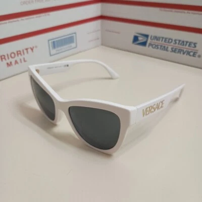 Gafas de sol para mujer VERSACE VE4417U 314/87 ojo de gato blanco gris oscuro 56 mm Foto 1 de 4